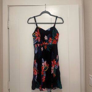 Old Navy Black Floral Mini Dress